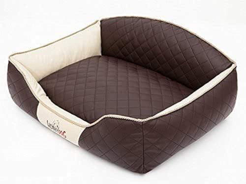 Hobbydog XXL ELIBBB1 Dog Bed Elite XXL 110X85 cm Brown-Beige, XXL, Multicolored, 4.5 kg von DOGGY