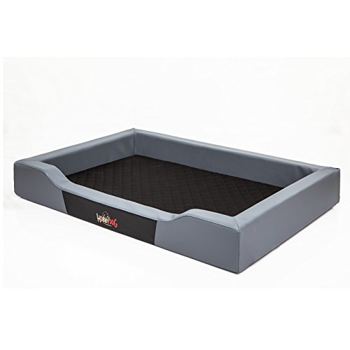 HobbyDog Hundebett, Größe L, 70x50cm, aushaltbares Codurastoff, waschbar bei 30 ° C, Beständigkeit gegen Kratzer, EU-Produkt von Hobbydog