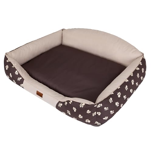 HobbyDog Hundebett Beige Krone XXL 110x85cm Königliche Serie von Hobbydog