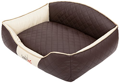 Hobbydog LELIBBB1 Hundebett/Sofa/Korb Elite mit Kunstleder, braun/beige, L 65 x 50 x 24 cm Hobbydog LELIBBB1 Hundebett/Sofa/Korb Elite mit Kunstleder, braun/beige, L 65 x 50 x 24 cm von DOGGY
