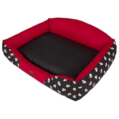 Hobbydog LKRLCZK2 Hundebett Hundesofa Hundekorb, Größe L, 65 x 50 cm, Krone red von Hobbydog