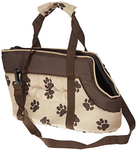DOGGY Hobbydog TORBWL4 Hundetasche Tragetasche Katzentasche, Größe 22 x 20 x 36 cm, beige mit Pfoten von DOGGY