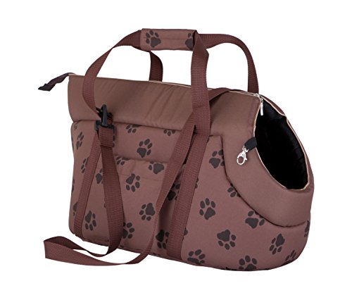 Hobbydog TORJBL5 Hundetasche Tragetasche Katzentasche, Größe 22 x 20 x 36 cm, hell braun mit Pfoten von Hobbydog