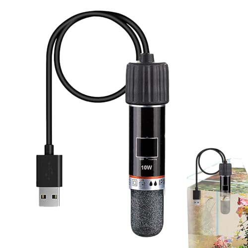 Hobngmuc Aquarium Heater - Aquarium Wasserheizer - 10W Unterwasser-Heizstab Wärmer für Haustiere Aquatisches Leben Süßwasser Schildkröte Salzwasser Zuhause Krabben von Hobngmuc