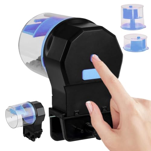 Hobngmuc Automatische Fischfütterung Für Aquarium | Batteriebetriebener Futterspender Mit Timer - Automatische Futterautomaten,Für Aquarium Teich Urlaub Wochenende Haustiere Betta Schildkröte von Hobngmuc