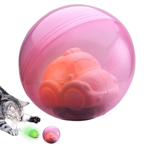 Hobngmuc Elektrische Rollende Spielzeugkugel Für Haustiere - Wiederaufladbarer Katzenball mit Licht und Musik,Spielspaß für Indoor Jagdspiel und Kauspielzeug,Interaktives Jagen Spielen für von Hobngmuc