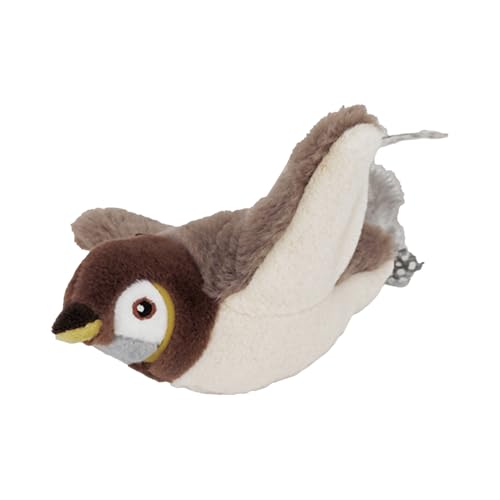 Hobngmuc Flatternder Vogel Spielzeug Für Katzen, Interaktives Piependes Spielzeug Mit Naturgeräuschen, Realistische Plüsch-Simulation, USB-Aufladbar, Für Kätzchen Zum Beißen, Kauenn Und Kicken von Hobngmuc