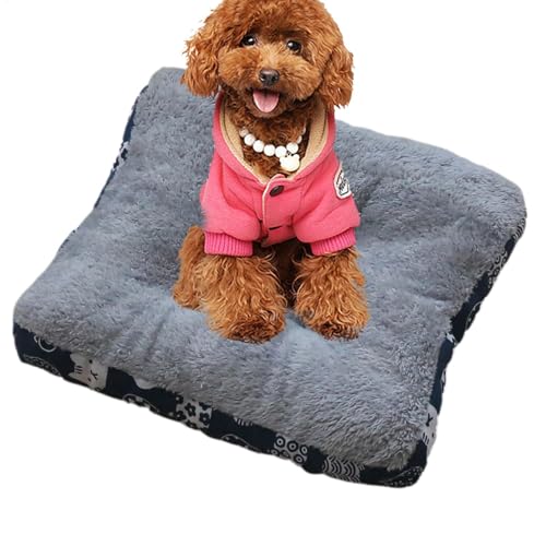 Hobngmuc Hundebetten, Waschbares Hundekissen Mit Rutschfester Unterseite, Warmes Weiches Plüsch Welpenbett, Flauschige Kuschelige Hundekissen Für Hunde Und Katzen (35 * 30cm) von Hobngmuc