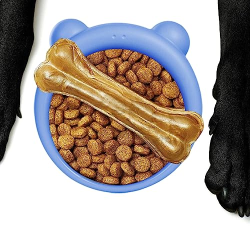 Hobngmuc Hundefutternäpfe - Leckmatte für Hunde und Katzen | Runde Futterplatte mit Futtermatte, Silikon-Leckkissen für Hunde, Trainingshilfen für die Verdauung von Welpen von Hobngmuc