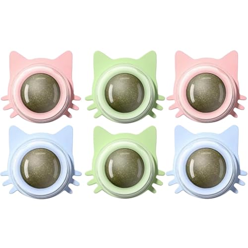 Hobngmuc Katzenminze Bälle Spielzeug Für Katze, 6Stk Wall Catnip Roller Für Katze Lecken, Zahnreinigung Kätzchen Spielzeug, Natürliches Rotierendes Katzenspielzeug, Interaktives Katzenspielzeug Hobngmuc Katzenminze Bälle Spielzeug Für Katze, 6Stk Wall Catnip Roller Für Katze Lecken, Zahnreinigung Kätzchen Spielzeug, Natürliches Rotierendes Katzenspielzeug, Interaktives Katzenspielzeug von Hobngmuc