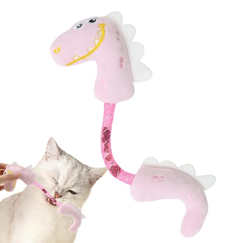 Hobngmuc Katzenstabspielzeug Plüsch,Katzenbeißspielzeug - Weiches Katzen-Beißspielzeug im Frühlings-Dinosaurier-Design,Frühlings-Dinosaurier-Kätzchen-Puppe mit knirschenden Zähnen, weiches Hobngmuc Katzenstabspielzeug Plüsch,Katzenbeißspielzeug - Weiches Katzen-Beißspielzeug im Frühlings-Dinosaurier-Design,Frühlings-Dinosaurier-Kätzchen-Puppe mit knirschenden Zähnen, weiches von Hobngmuc