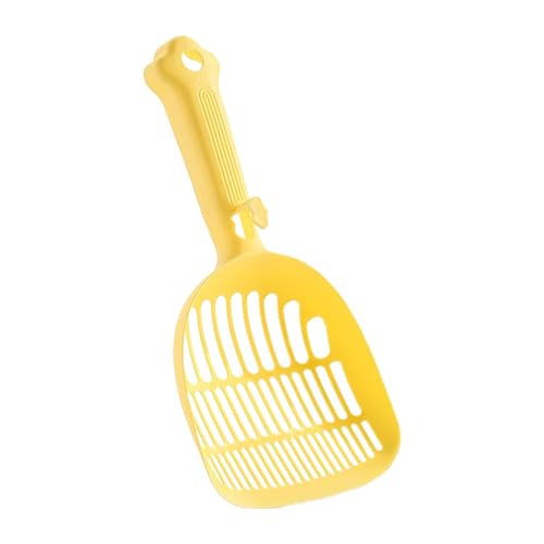 Hobngmuc Katzenstreuschaufel, ergonomische Katzentoilettenschaufel, ergonomischer langer Griff, Schaufelsieb für Haus, Zuhause, effiziente Reinigung, Haustier, Innenbereich, einfaches Schaufeln von von Hobngmuc