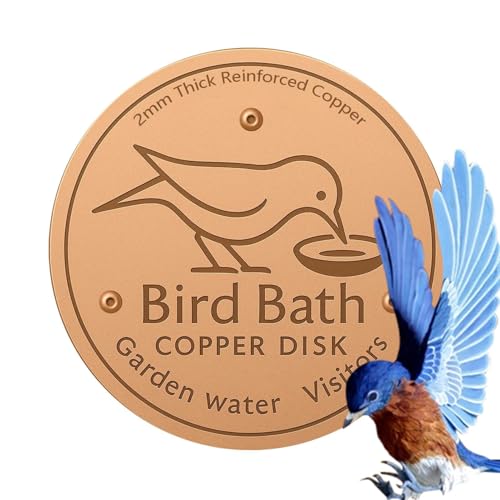 Hobngmuc Vogeltränke Scheibe, Kupfer-Reinigungsscheibe, -Unterstützung, Reinigungsplatte für sicheres sauberes Wasser, Ganzjahres-Rasen, Garten, Hobngmuc Vogeltränke Scheibe, Kupfer-Reinigungsscheibe, -Unterstützung, Reinigungsplatte für sicheres sauberes Wasser, Ganzjahres-Rasen, Garten, von Hobngmuc