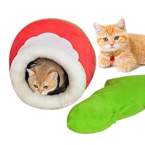 Hobngmuc Weihnachtskatzenhaus,Weihnachtskatzenbett - Katzenschlafsack | Weihnachten Katzenbett Höhle Schlafsack Winter Warmes Katzennest Haus Haustierhöhle für kleine Hundekätzchen Hobngmuc Weihnachtskatzenhaus,Weihnachtskatzenbett - Katzenschlafsack | Weihnachten Katzenbett Höhle Schlafsack Winter Warmes Katzennest Haus Haustierhöhle für kleine Hundekätzchen von Hobngmuc
