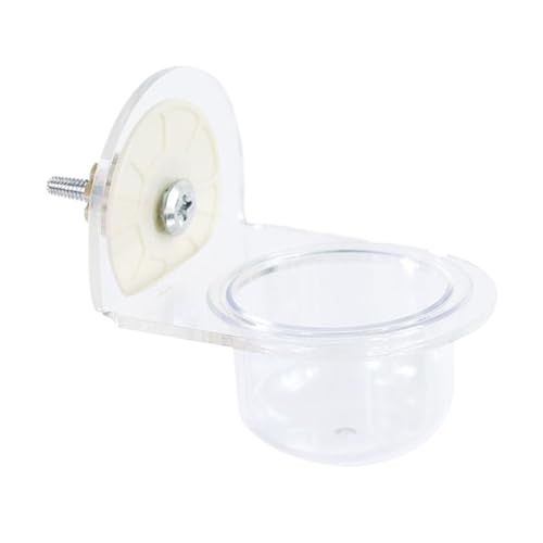 Hobngmuc Wellensittich Futter Napf - Abnehmbarer Futterautomat Für Vögel | Acryl Futter Spender Wassernapf Für Haustiere Kanarienvogel Finken von Hobngmuc