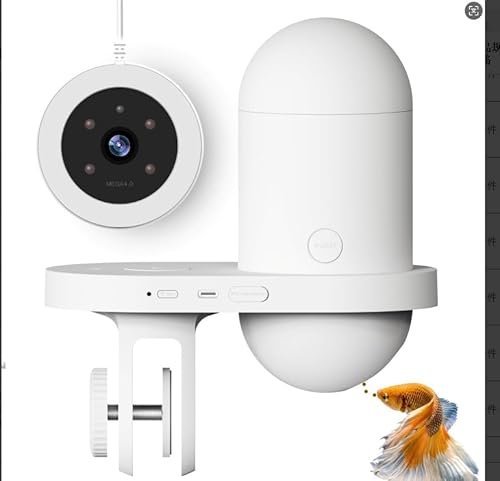 Smart Futterautomat Aquarium Automat Fische Futterspender, 230ML Groß Kapazität Fischfutter Feede von Hocomay