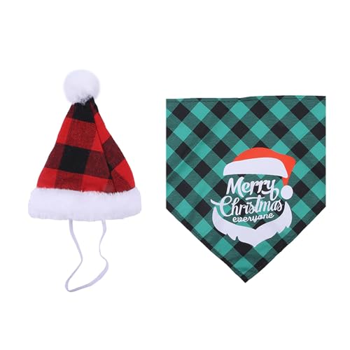 Hodeffior Haustier Weihnachtsmütze Plaid Speichel Handtuch Set Weich Bequem Atmungsaktiv Haustier Kostüm Zubehör für Katzen Hunde Nr. 9 Anzug Einheitsgröße Hodeffior Haustier Weihnachtsmütze Plaid Speichel Handtuch Set Weich Bequem Atmungsaktiv Haustier Kostüm Zubehör für Katzen Hunde Nr. 9 Anzug Einheitsgröße von Hodeffior