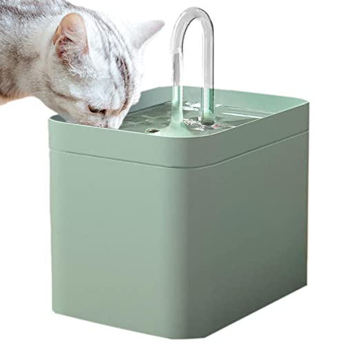 Hods Haustierbrunnen | 1,5 l leiser Katzentrinkbrunnen automatisch - Leicht zu reinigender Trinkbrunnen für Katzen und kleine Hunde, Katzenbewässerungszubehör von Hods
