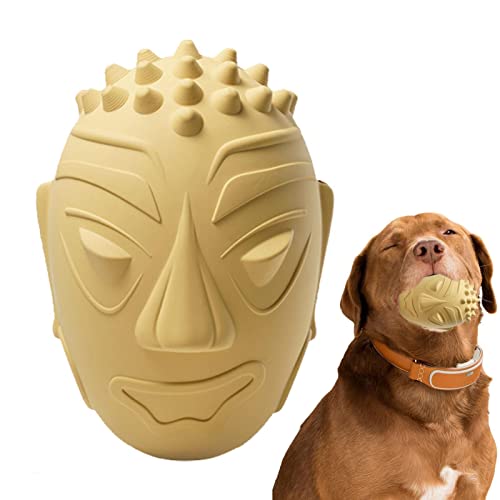 Hods Hundekauspielzeug für Aggressive Kauer | Interaktives Hundespielzeug Aggressive Chewers | Gummi-Buddha-Kopf-Hundespielzeug für mittelgroße und große Hunde, interaktives Hundespielzeug von Hods