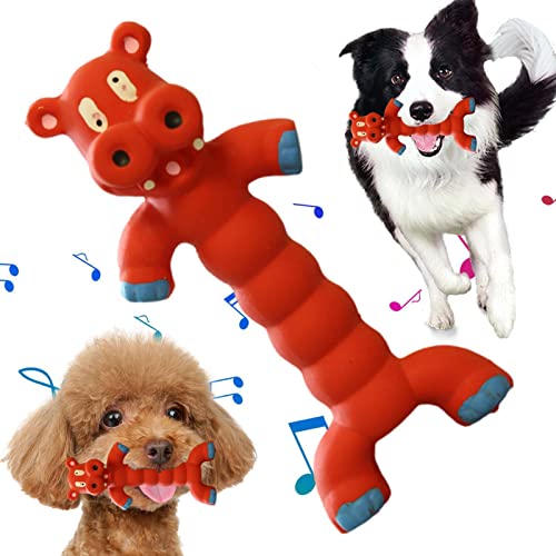 Hods Quietschendes Hundespielzeug aus Latex - Hund Kauspielzeug Grunzen Sound Play | Squeaker Chew Training Puppy Supplies, interaktives Spiel für kleine und mittelgroße Hunde von Hods