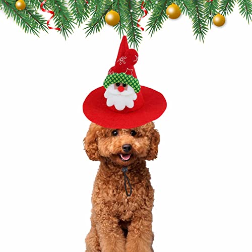 Weihnachtshaustier-Weihnachtsmütze - Weihnachtskatzen-Weihnachtsmützen mit Weihnachtsartikel - Hundeweihnachtsmütze Weihnachtsmütze mit verstellbarem Gummiband, niedliche Kostüme für kleine Hunde Hods von Hods