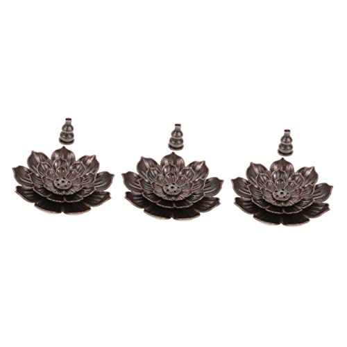Hoement 3 Stück Retro-räuchergefäß Blumen-räucherschale Herd Desktop-räucherstäbchenhalter Eleganter Räuchergefäßschmuck Zur Entspannungsmeditation von Hoement