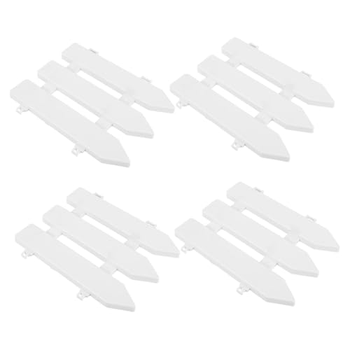 Hoement 4 Stück Gartenzaun Rasenkanten Lattenzaun Baumzaun Landschaftsgrenzen Kanten Rasenkante Tierschutzzaun Gartenumrandung Blumenbeete Pflanzengrenzen Garten Dekorative Zäune Weiß PVC von Hoement