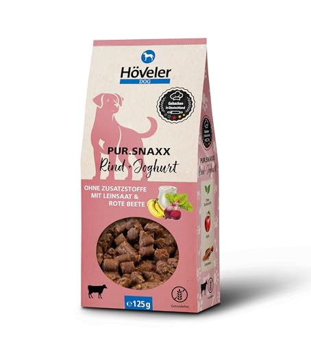 HÖVELER Dog PUR.SNAXX Rind + Joghurt 125g – Leckerli für Hunde – getreidefrei – frisches Fleisch – ohne Zusatzstoffe HÖVELER Dog PUR.SNAXX Rind + Joghurt 125g – Leckerli für Hunde – getreidefrei – frisches Fleisch – ohne Zusatzstoffe von Höveler