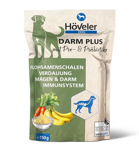 Höveler Dog DARM Plus 150 g – Ergänzungsfuttermittel für Hunde – mit Probiotika und Präbiotika – Unterstützung des Verdauungstraktes Höveler Dog DARM Plus 150 g – Ergänzungsfuttermittel für Hunde – mit Probiotika und Präbiotika – Unterstützung des Verdauungstraktes von Höveler