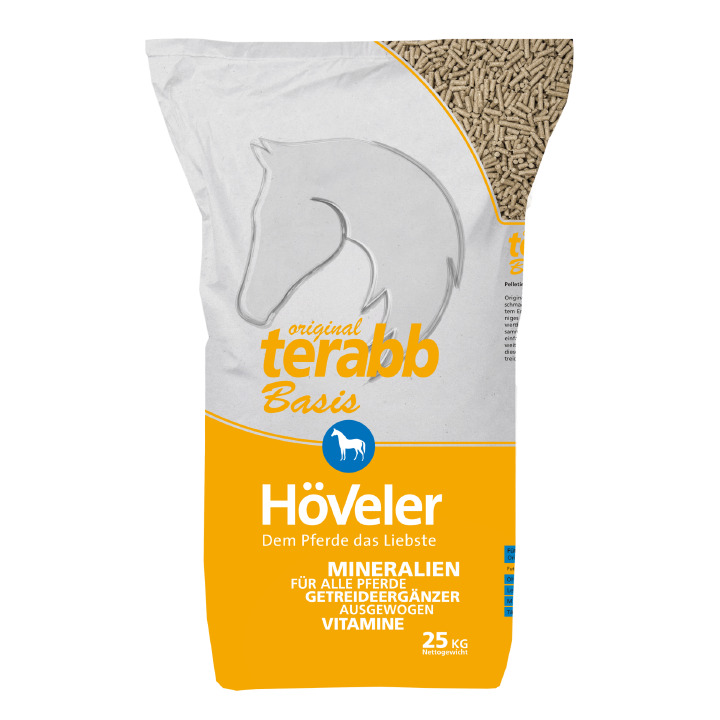 Höveler terabb Basis 25 kg Sack Schmackhafte Basis-Pellet für Pferde mit moderater Energie von Höveler