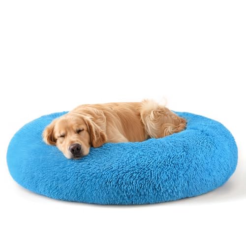 Hundebetten für große Hunde und Katzen, 81,3 cm, waschbar, unzerstörbar, extra großes Hundebett (Hellblau) von Hoewina