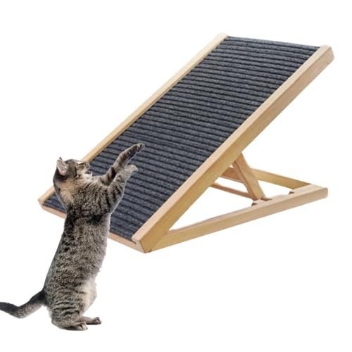 Hogvinnatil Cat Scratch Pad, Katzenkratzer für Innenräume, Multifunktional Kätzchen Kratzer -Pad -Hundetreppe, Holzkätzchenleitern Nicht-Schlupftier-Pet-Couch Rampe für den Innengebrauch zu Hause von Hogvinnatil