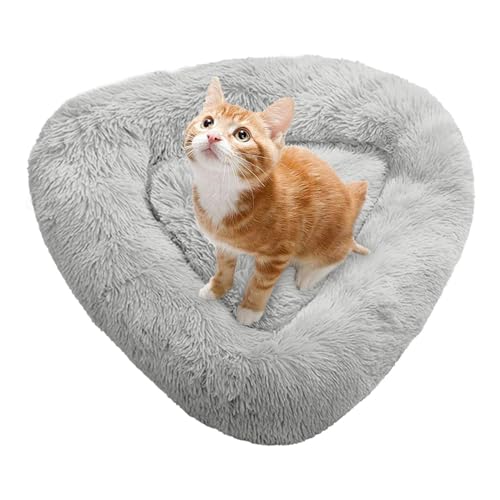 Hogvinnatil Dreieckiges Katzenbett, Plüschkatzenbett, Haustier-Schlafmatte, Hunde- und Katzenbett, Haustier-Schlafmatte in Dreiecksform, waschbare Katzenmöbel für den Innenbereich, wärmendes Hogvinnatil Dreieckiges Katzenbett, Plüschkatzenbett, Haustier-Schlafmatte, Hunde- und Katzenbett, Haustier-Schlafmatte in Dreiecksform, waschbare Katzenmöbel für den Innenbereich, wärmendes von Hogvinnatil