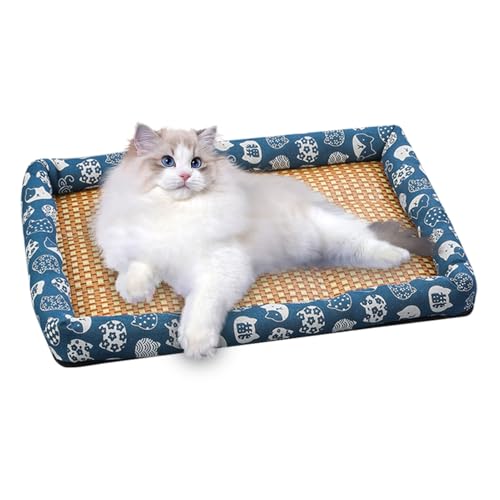 Hogvinnatil Hundekühlmatte, Kühlmatte für Hunde,Rattan-Haustier-Sommer-Kühlkissen - Schlafmatte, Sommer-Eispads für Hunde und Katzen, Hundebettmatten für Crate Kennel Bed Sofa Hogvinnatil Hundekühlmatte, Kühlmatte für Hunde,Rattan-Haustier-Sommer-Kühlkissen - Schlafmatte, Sommer-Eispads für Hunde und Katzen, Hundebettmatten für Crate Kennel Bed Sofa von Hogvinnatil