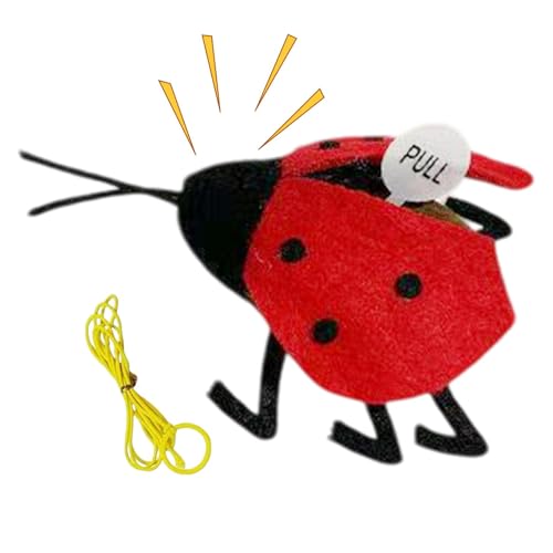 Hogvinnatil Katze necken Spielzeug, Ladybug -Katzenspielzeug - Catnip Sound Cat Ladybug Toy,Vibrationsempfindung Hangable Teaser Game Linderung Langeweile für Innenkätzchenpuppen von Hogvinnatil