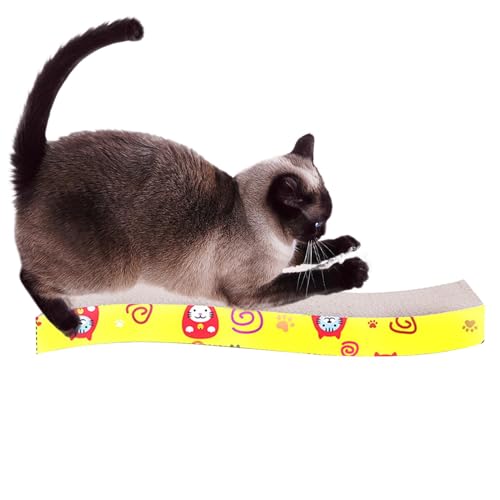 Hogvinnatil Katzenkratzer, Katzenkratzbrett - Kratzbrett für Katzen aus Wellpappe,Möbelschutz, Kratzbrett, Bettliege für Hauskatzen, kleine Kätzchen Hogvinnatil Katzenkratzer, Katzenkratzbrett - Kratzbrett für Katzen aus Wellpappe,Möbelschutz, Kratzbrett, Bettliege für Hauskatzen, kleine Kätzchen von Hogvinnatil