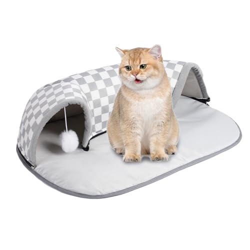 Hogvinnatil Katzenspieltunnel, Katzenrohre und Tunnel,Abnehmbares Katzennest - Gemütliche Möbelkätzchenhöhle mit Spielball Reißverschluss Interaktive Haustierprodukte für kleine Haustiere)) von Hogvinnatil