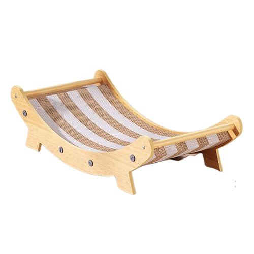 Hogvinnatil Kratzlounge Katzenbett | 2 in 1 Karton Kratzstuhl Für Katzen,Mehrfunktions Abriebfestes Kratzkissen Liegestuhl Zum Möbelschutz Wohnzimmer Schlafzimmer Balkon von Hogvinnatil