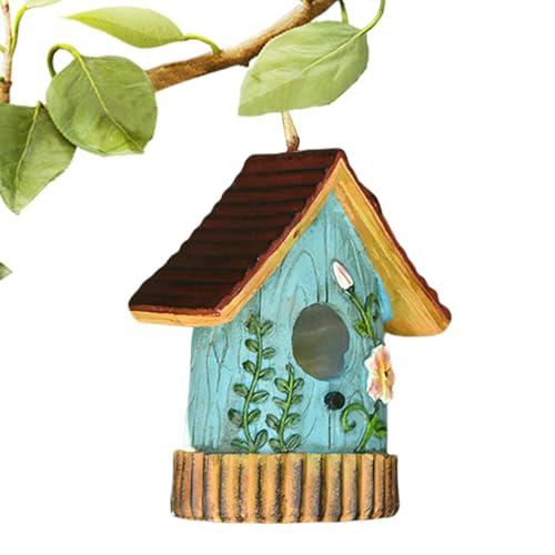 Hogvinnatil Vogelhäuschen im Freien, Vogelhaus für Baum - Hängendes Resin Bird House - Elegante Nistbox, Dekoratives Haustierhaus, Montage Ornamente Hogvinnatil Vogelhäuschen im Freien, Vogelhaus für Baum - Hängendes Resin Bird House - Elegante Nistbox, Dekoratives Haustierhaus, Montage Ornamente von Hogvinnatil