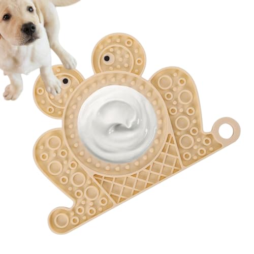 Hogvinnatil Welpe Licking Matte, Silikon Licking Matte für Hund,Silikonfroschförmige Hundelickschale mit Saugnäpfeln - Nicht-Schlupf-Platte, Tablett, interaktive, leckbare langsame Feeder-Beruhigung, von Hogvinnatil