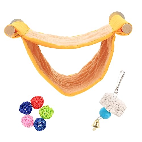 Hohopeti 1satz Hängematten-Set Für Vögel Und Nager Warmes Hamster-Nest Hängende Vogelperche Für Papageien Teiligem Zubehör Für Spiel Und Schlaf von Hohopeti