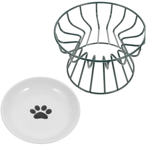 Hohopeti Eleganter Katzennapfständer erhöhter Futternapf für Katzen schnurrhaarfreundlich Anti-Brech-Platte Keramikdesign leicht zu reinigen 1 Set Hohopeti Eleganter Katzennapfständer erhöhter Futternapf für Katzen schnurrhaarfreundlich Anti-Brech-Platte Keramikdesign leicht zu reinigen 1 Set von Hohopeti
