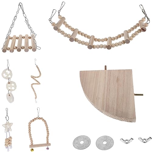 Hohopeti Holz Papagei Vogel Kauen Spielzeug Set Vogel Spielzeug Sittich Käfig für Vögel Hohopeti Holz Papagei Vogel Kauen Spielzeug Set Vogel Spielzeug Sittich Käfig für Vögel von Hohopeti