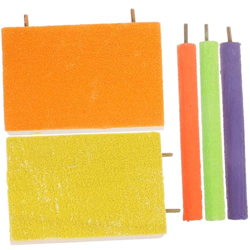 Hohopeti Papageien-sitzstangen-Spielzeug-Set 5-teilig Holzspielzeugständer Vogel-sitzstangen Sittichkäfig-zubehör Vogelständer Für Übung Und Spiel Zufällige Farbe Hohopeti Papageien-sitzstangen-Spielzeug-Set 5-teilig Holzspielzeugständer Vogel-sitzstangen Sittichkäfig-zubehör Vogelständer Für Übung Und Spiel Zufällige Farbe von Hohopeti