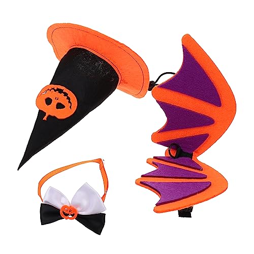 Hohopeti Halloween-hundehalsband Haustierkostüm Kürbishut Fliege Lustig Und Einfach Zu Tragen Für Ihr Haustier von Hohopeti