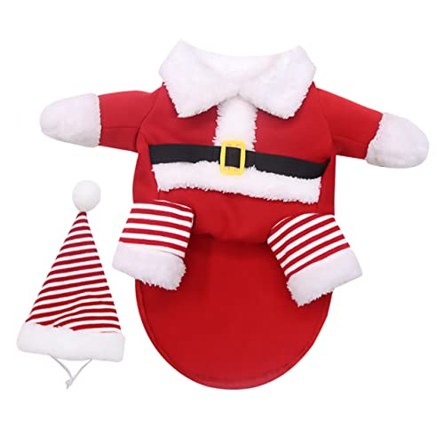 Hohopeti 1 Set Haustier Hund Weihnachten Biped Kleidung Set Hund Weihnachtskostü Hundemantel Hundekleidung Haustierbekleidung Hundeumhang Weihnachtsumhang Hohopeti 1 Set Haustier Hund Weihnachten Biped Kleidung Set Hund Weihnachtskostü Hundemantel Hundekleidung Haustierbekleidung Hundeumhang Weihnachtsumhang von Hohopeti