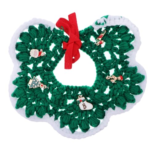 Hohopeti Handgemachtes Hunde-/katzenhalsband Weihnachtsdekoration Weihnachtsmotiv Halsband Welpenhalsband Haustierbedarf von Hohopeti