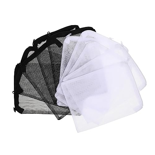 Hohopeti 10 Stück Fischglas Filterbeutel Netztasche für Aquarium, Mikro-Filter, Filtermedien, Netztasche mit Reißverschluss, Netztasche mit Kordelzug, klein von Hohopeti