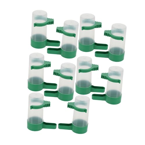 Hohopeti 10 Stück Teiliges Automatisches Wasserspender für Vogelkäfige Großer Wasserspender für Tauben Einfach zu Reinigen Verhindert Verschütten als Geschenk für Vogelhalter von Hohopeti