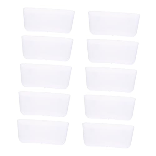 Hohopeti 10 Stück automatische Taubentröge verschütten Schüssel Kiste Grübler Pet Feeder Vlies vogelkäfig Birdcage Utensil zum Füttern von Tauben Futterkasten für Taubenkäfige Plastik Weiß von Hohopeti